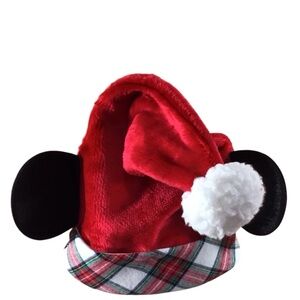 Disney Parks Mickey Mouse Santa Ear Hat. NWOT.